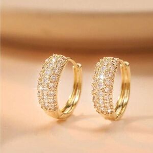 Diamond Hoop Earrings M1369